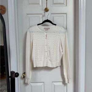 GalMeetsGlam Elegant Cream Cardigan Sweater